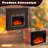  46" TV Stand Electric Fireplace with Mantel, Portable Freestanding Wood Stove with Remote Control, 23'' Electric Fireplace Insert Heater, 1400W Realistic 3D Flame Stacked Stone Surround-321203192-321203193
