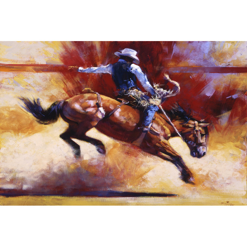 Yeehaw! - Wrapped Canvas Painting, 30cm H x 46cm W x 3.8cm D