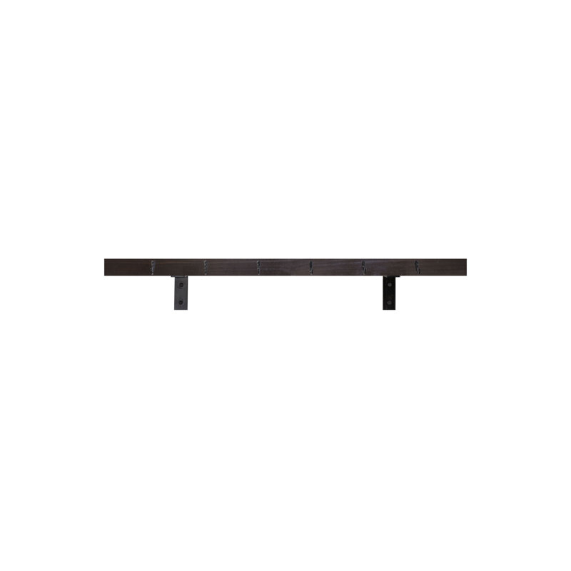Rayne Plate Display Shelves With Hooks, Ebony, 42/3/2
