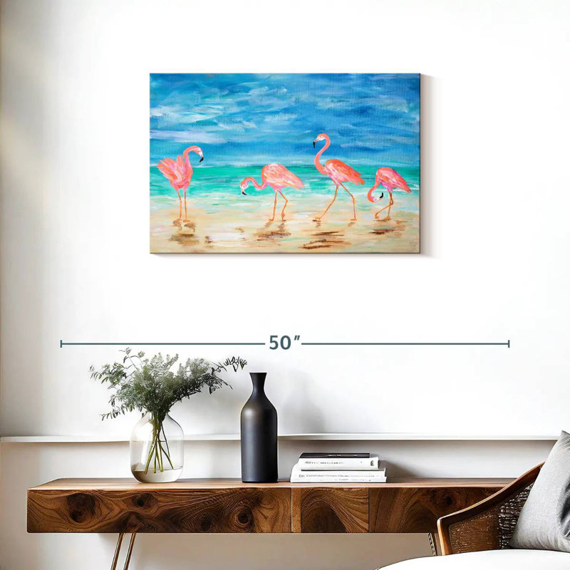 Brampt Sunny Flamingo Beach, 20" H x 30" W