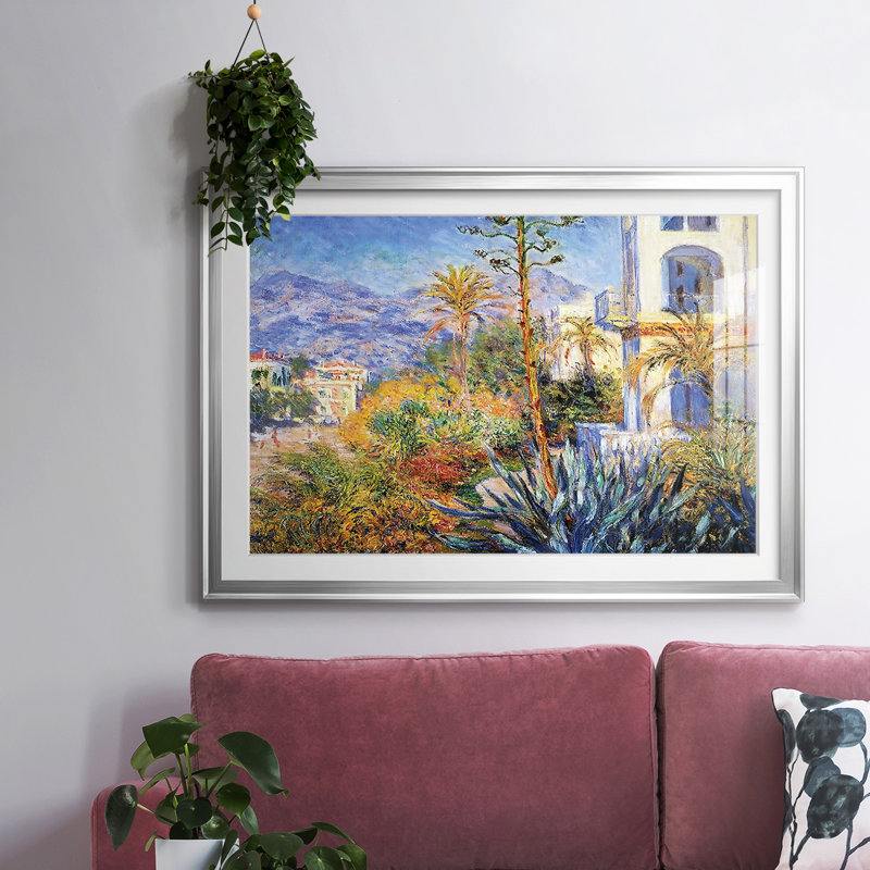 " Villas At Bordighera 02, 1884 ", Silver, 30" H x 44" W x 1.5" D