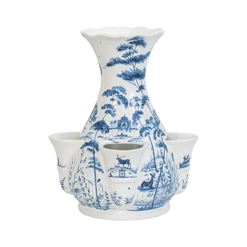 Country Estate 11.5" Tulipiere Vase- Delft Blue