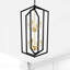 Lustre - Lanterne suspendue à 8 niveaux de style campagnard à niveaux, métal au fini noir, luminaires suspendus modernes