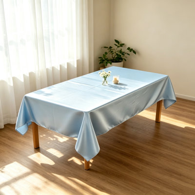 Nappe carrée, décoration de banquet de mariage, décoration de bureau de restaurant, housse de table carrée bleu clair pour les événements de banquet, 4 pièces