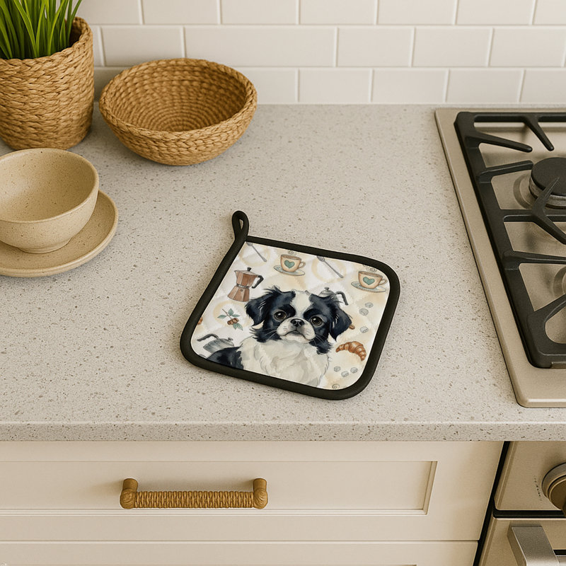 Paire de porte-casseroles noirs et blancs