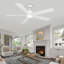 Ventilateur de plafond intelligent à 5 pales avec éclairage intégré, conception intérieure moderne pour le salon, la chambre à coucher et la salle à manger-732454200-732454214