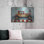 Art mural en métal «Vintage Car With Headlight» par Momart