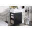 Meuble-lavabo de 20 po avec lavabo en céramique et tablettes de rangement latérales-1789563445