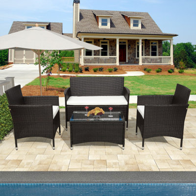 4 - Person Patio Conversation Set with Cushions