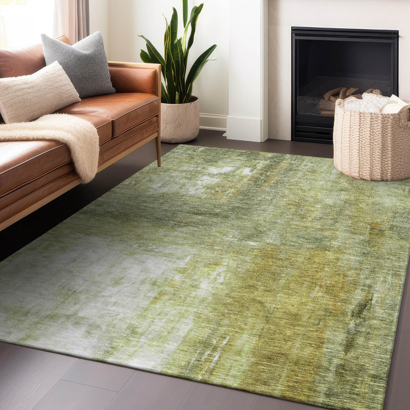 Tapis vert intérieur / extérieur lavable Nocturne , 8' x 10'