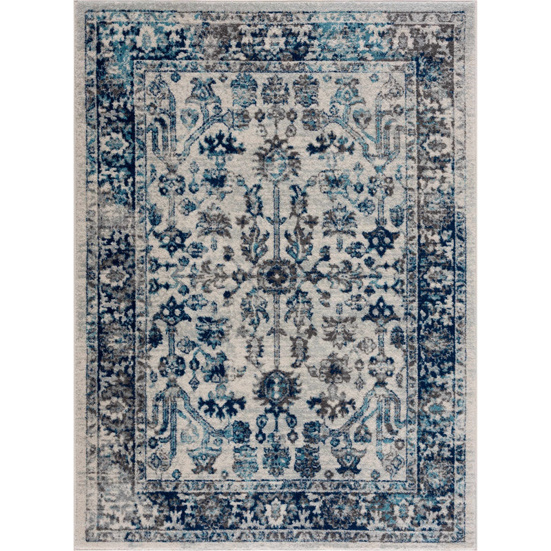 Hyde Istanbul Oriental Blue Area Rug, Rectangle 5'3" x 7'3"