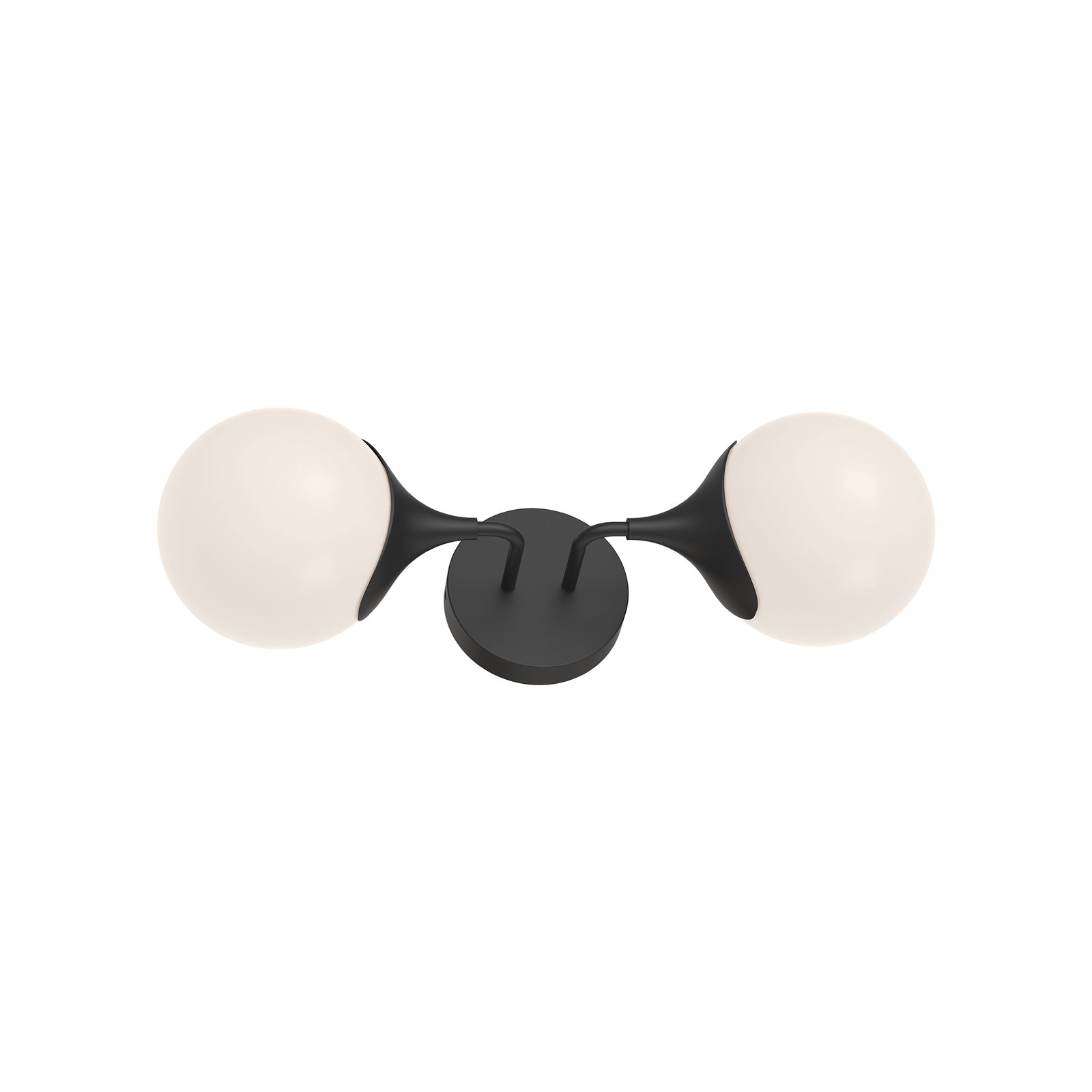 Nedra 2 Light Vanity Light, Matte Black