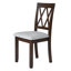 Ensemble de chaises de salle à manger, revêtement en lin, pieds en bois d'hévéa massif, dossier en X moderne pour la cuisine et la maison-826834375