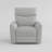 Manual Recliner Chair, 38 Inch, Gray Polyester Padded Seat, Pull Tab