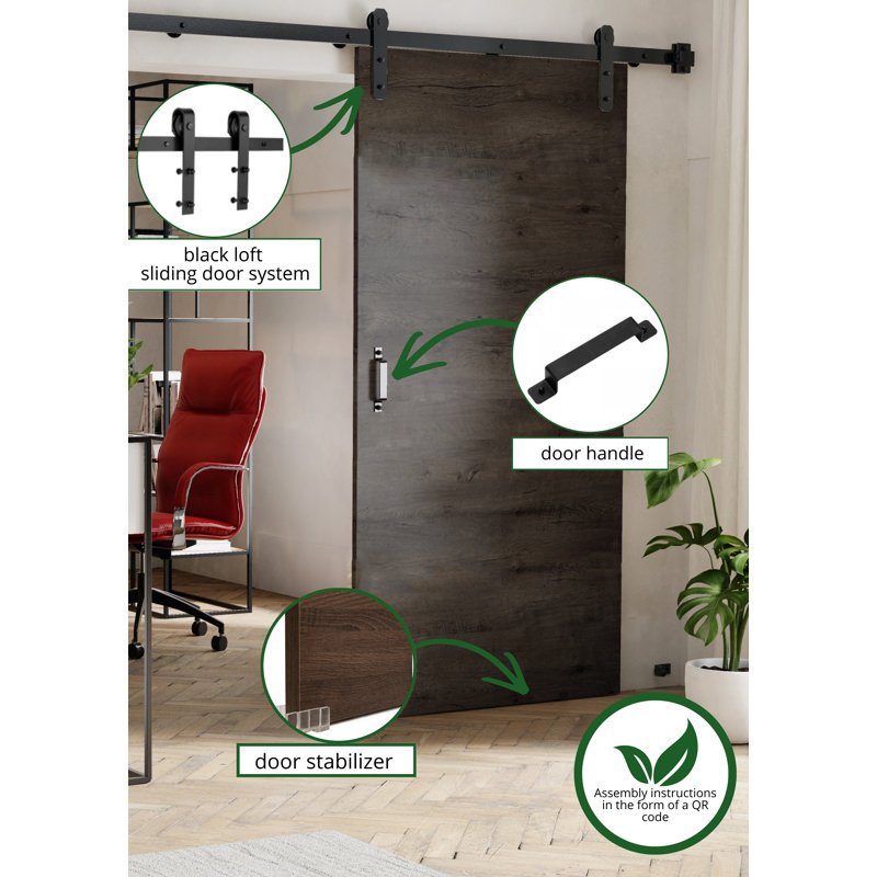 Door, 86cm x 205cm, Dark Brown