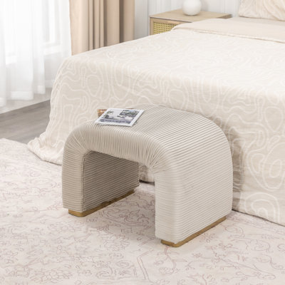 25 Inches Soft Ottoman Footstool For Living Room