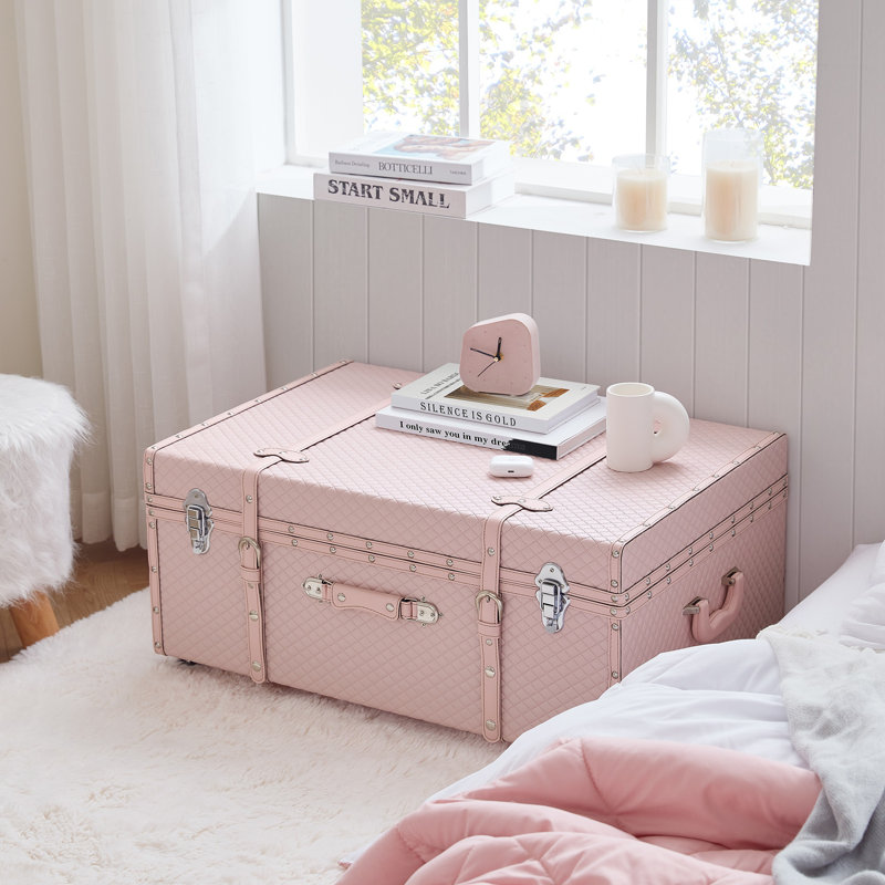 Coffre Texture Brand - diamant taupe amande, Rose