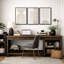 "Mid-Century Modern Boho" Duotone Beige Abstract Lines-119460496-73227861