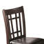 Ensemble de 2 chaises d'appoint contemporaines sans accoudoirs, brun espresso et noir