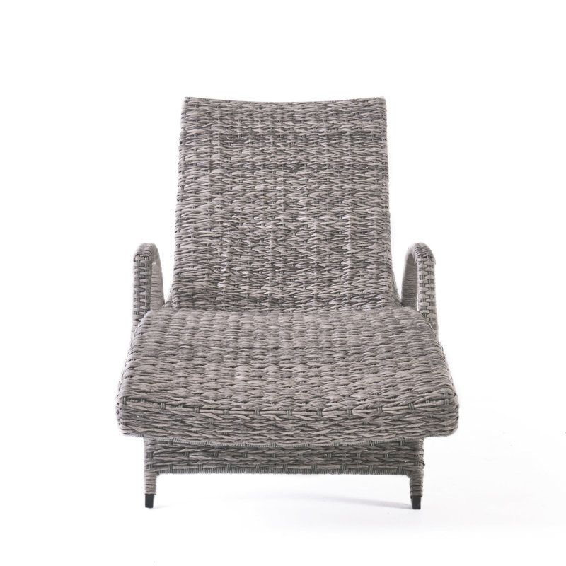 Chaise longue grise avec structure en aluminium - Créez un cadre extérieur élégant et paisible