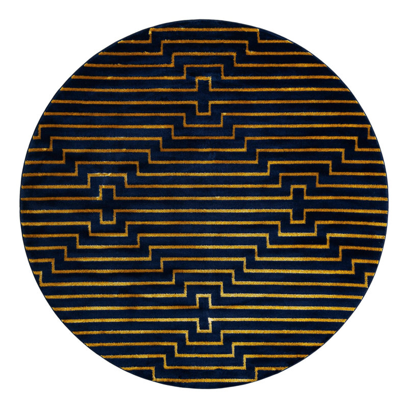 Nikica Geometric Area Rug , Round 7'10"