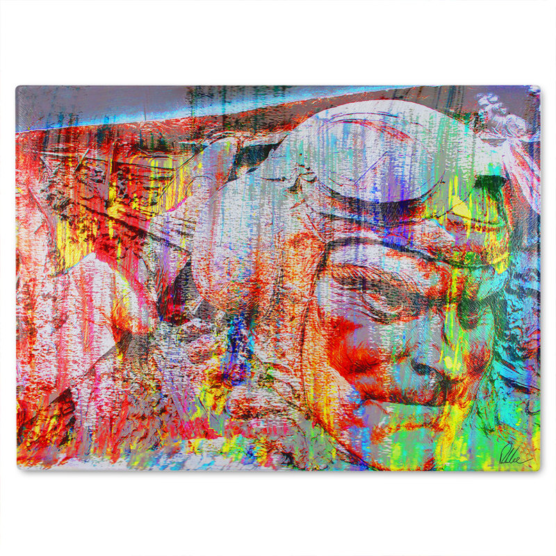Battle Of Britain Head  Glass Chopping Board, 40cm L x 28cm W