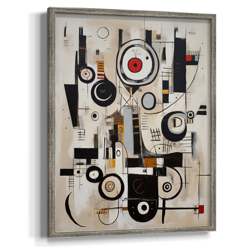 ABSTRACT Series D III, reproduction encadrée - bois massif, H 11 po x l 9 po