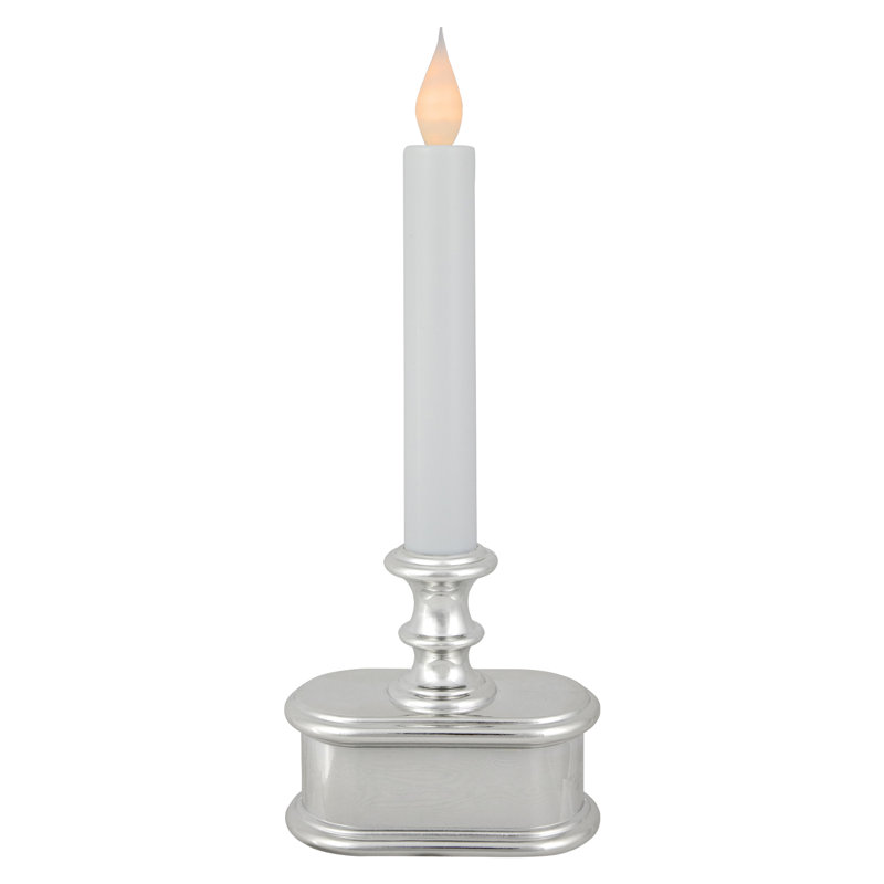 Ensemble de 4 bougies de Noël illuminées 9,25 po avec lumières DEL blanches et argentées