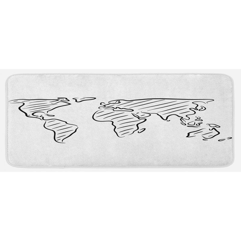 Eclectic Polyester Kitchen Mat