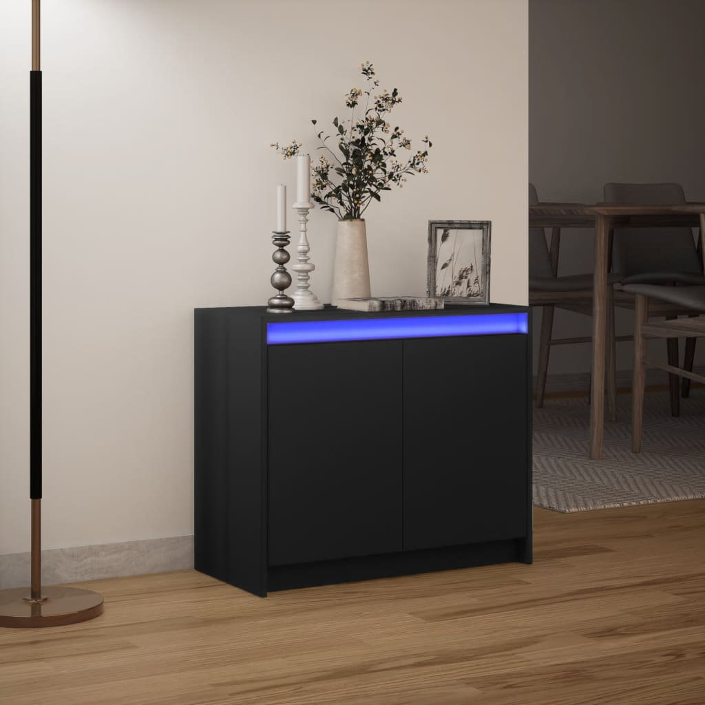 Vidaxl LED-Sideboard Weiß 72X34x61 Cm Holzwerkstoff