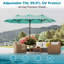 Parasol de patio à double face 15 pi x 9 pi avec base pour piscine de jardin-485661233