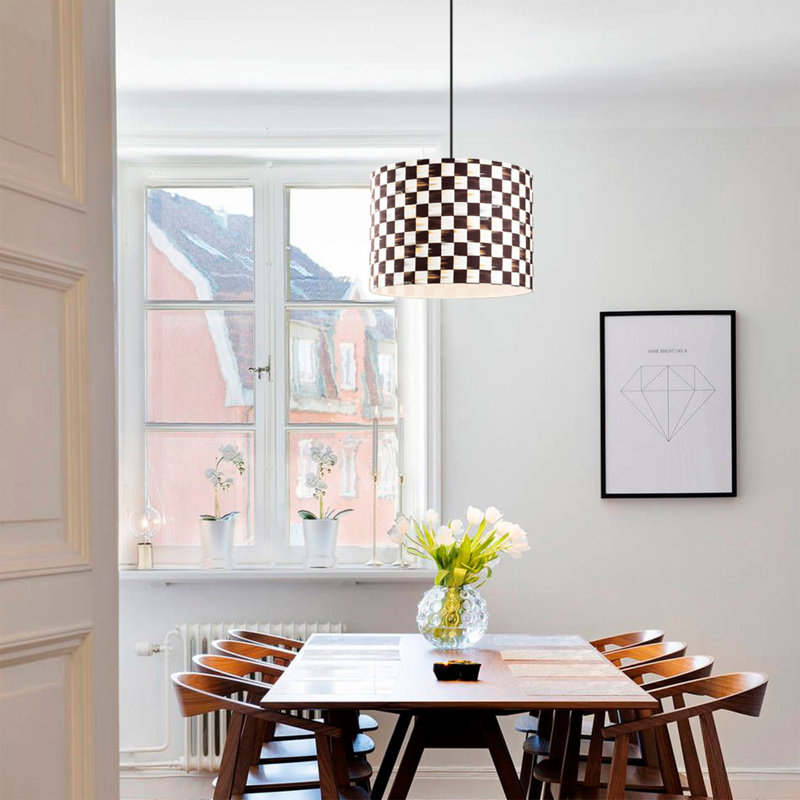 Luminaire suspendu tambour 1 lumière Shayaan