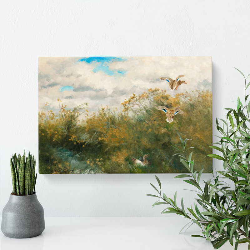 Ducks Taking Flight by Bruno Liljefors - Wrapped Canvas, 35cm H x 50cm W x 3cm D