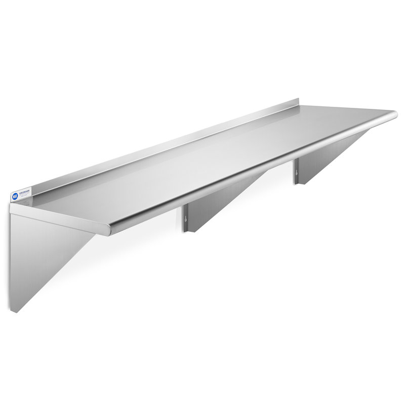 Metal Bracket Shelf, 18.5" H x 72" W x 12" D