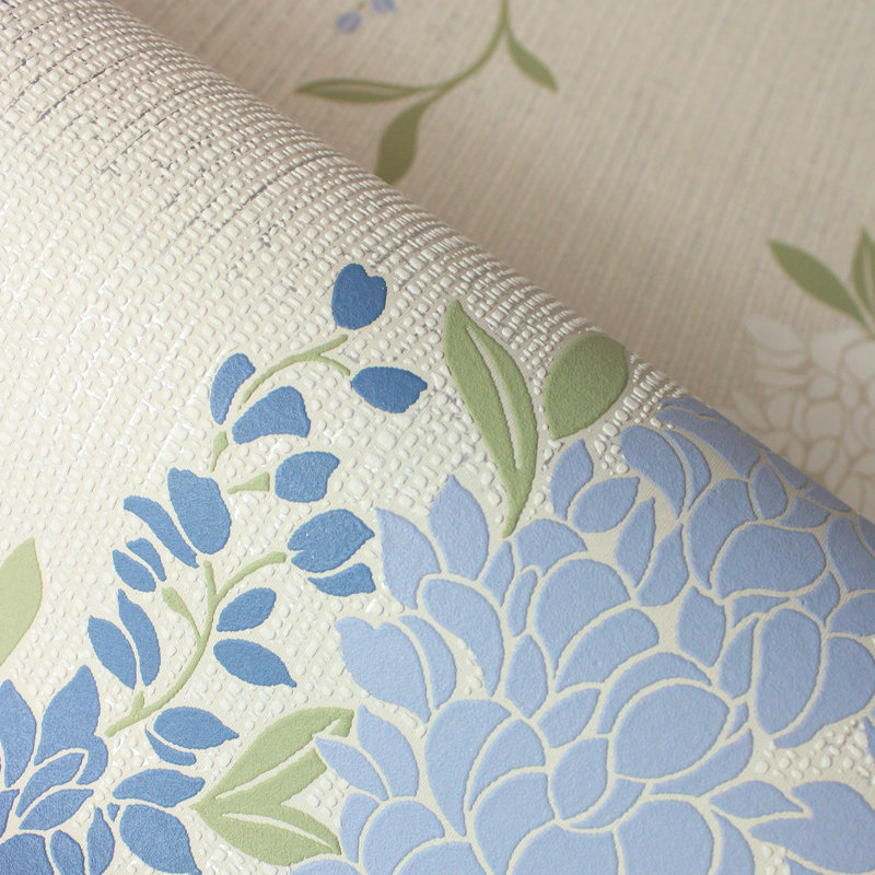 Lark Manor 10.5m x 52cm Wisteria Floral Wallpaper Roll, Blue
