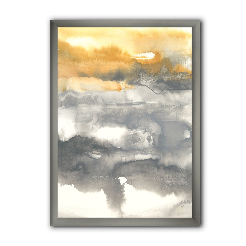 «Gold Glamour Direction II», reproduction sur toile encadrée, H 40 po x l 30 po x P 1,5 po, Cadre argenté