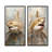 Minimalism Shark Painting In Golden Beige - Shark Wall Art Living Room Set Of 2-1505970806-1505970802