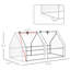 Mini serre portative portative 6 pi x 3 pi extérieure blanche avec structure en PE à deux couches et structure en acier robuste