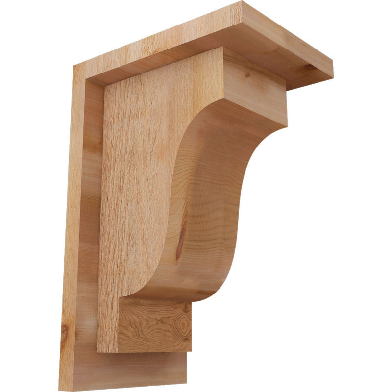 Corbeille à bois brut avec plaque arrière, l 6 po x P 8 po x H 12 po, cèdre rouge de l'Ouest, H 12 po x l 6 po x P 8 po