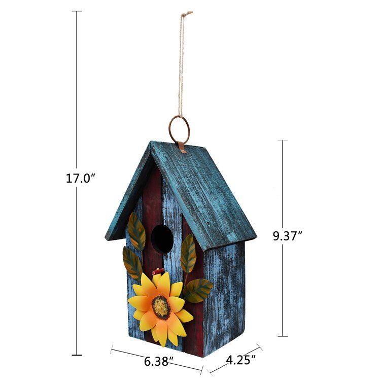 August Grove® Maes 9.3'' H x 6.5'' W x 4.5'' D Hanging Fade Resistant  Birdhouse & Reviews | Wayfair