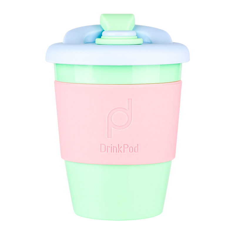 Drink Pod Plastic Travel Mug, Green Dream/Green