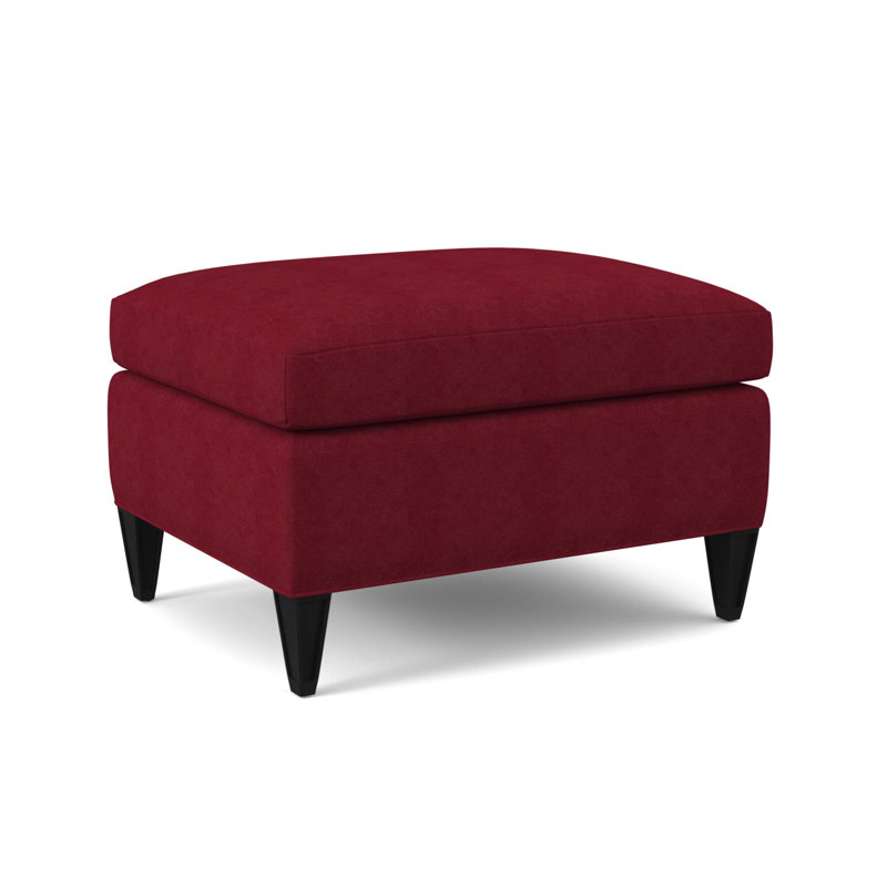 Repose-pieds rectangulaire 28 po Bristol, Espresso, Rouge Margaret
