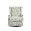 Upholstered Classic Wing Back Manual Handle Swivel Rock Glider Recliner with Naihead Trims