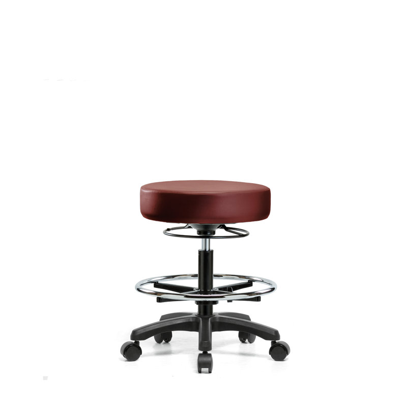 Tabouret de laboratoire en vinyle, Roulettes, Bortsch
