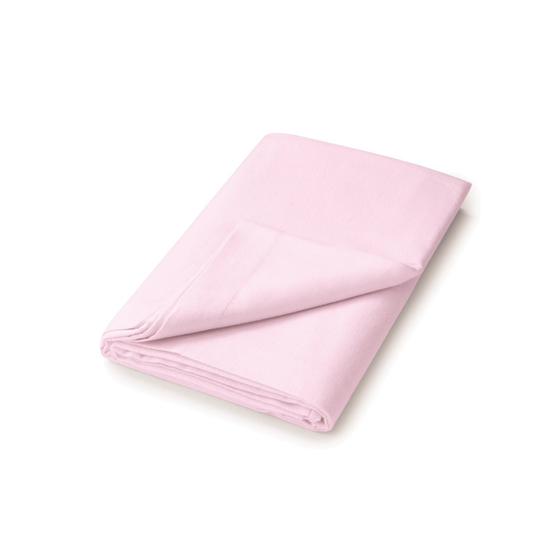 100% Brushed Cotton Fitted Sheet, Double (4'6), Baby Pink