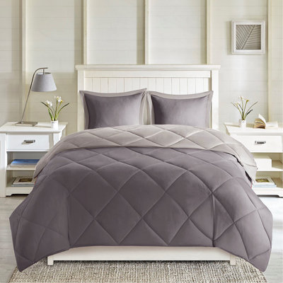 Ensemble d'édredon en duvet synthétique réversible 3M Scotchgard