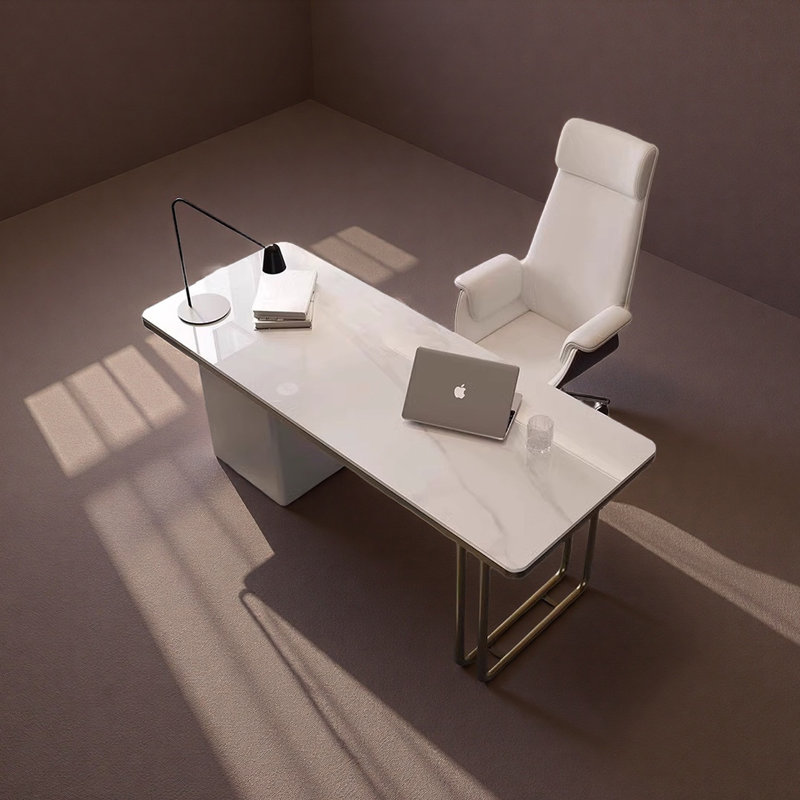 High-End Minimalist Desk, 28.74" H x 55.11" W x 27.55" D