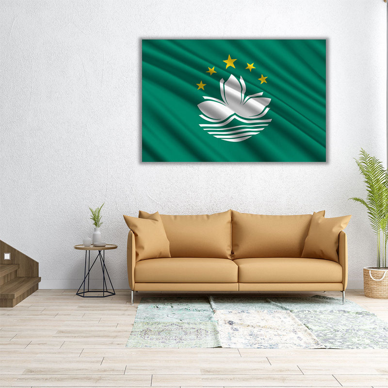 «Macau Flag Waving», reproduction d'art sur toile, H 20 po x l 30 po