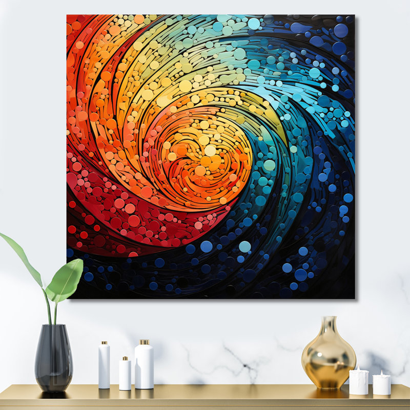 Art rigide, art mural contrastant Cadence II, Toile tendue, H 24 po x l 24 po x P 1 po