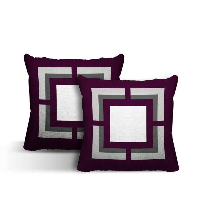  Coussin intérieur / extérieur, L 17 po x H 17 po, Mauve